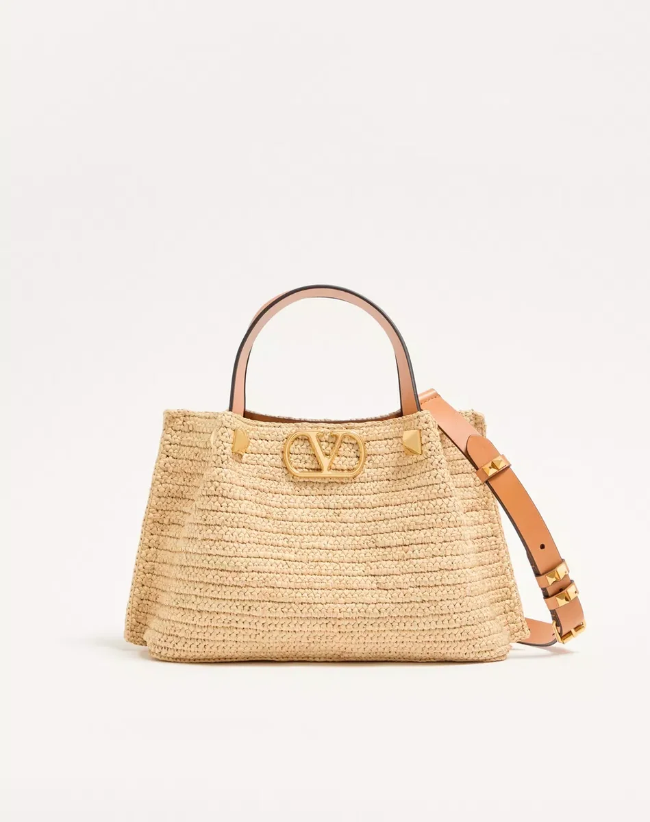 발렌티노 라피아 스몰 쇼퍼백 내추럴 제품 사진 발렌티노 라피아 스몰 쇼퍼백 내추럴 제품 사진