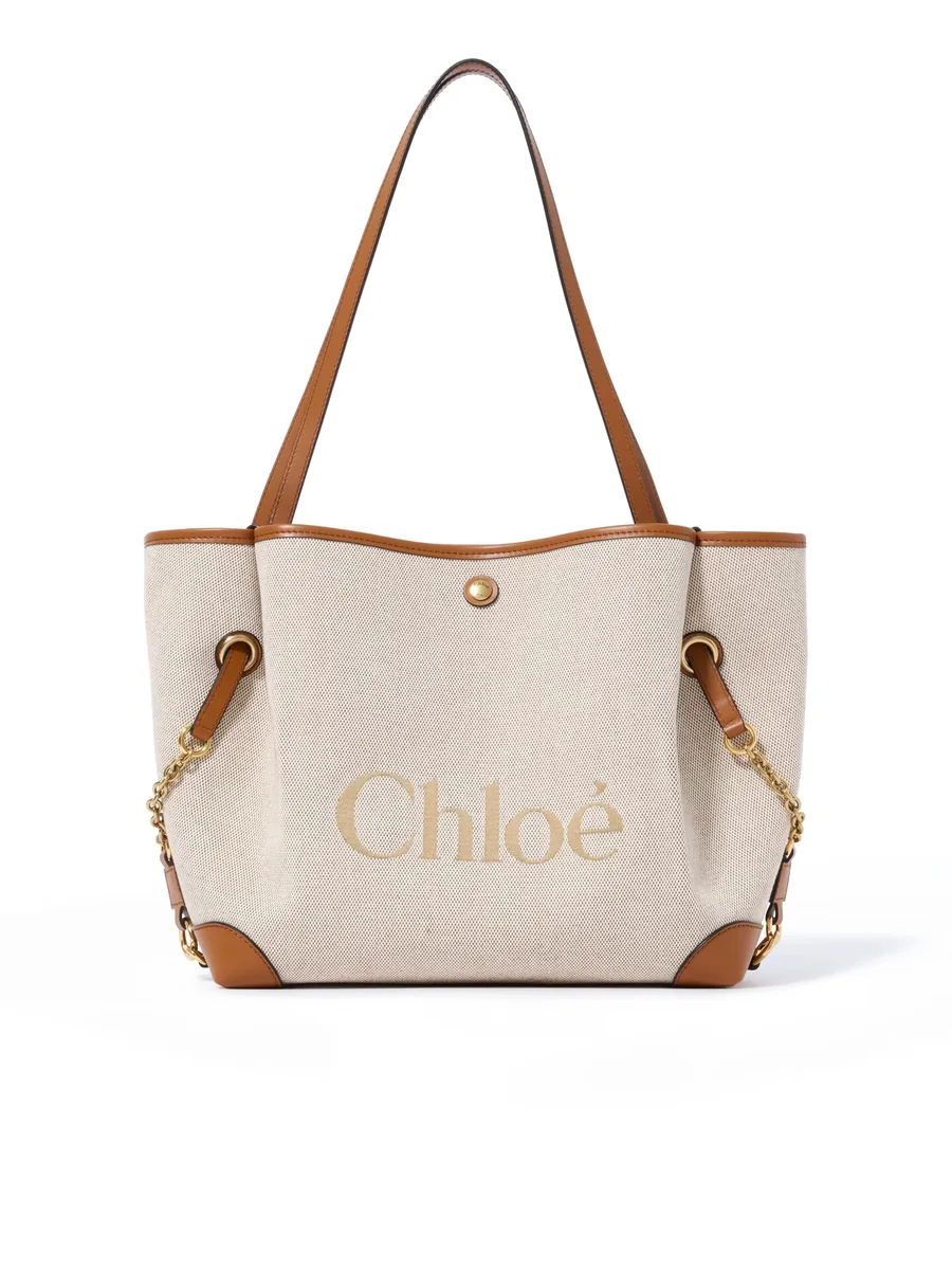 끌로에 캔버스 Chloé Clover 더블 캐리 백 Clay Brown 제품 사진 끌로에 캔버스 Chloé Clover 더블 캐리 백 Clay Brown 제품 사진