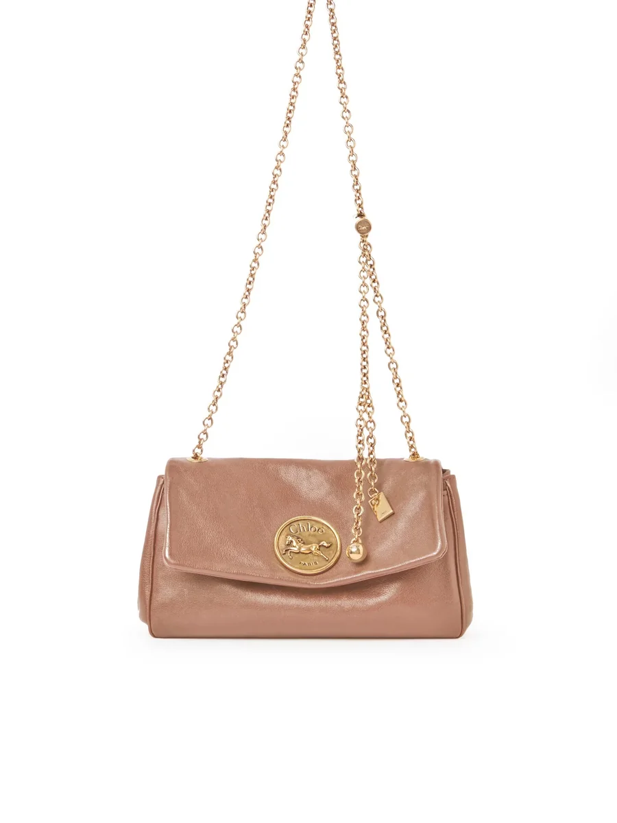 끌로에 그레인드 가죽 Chloé Heritage 숄더백 Woodrose 제품 사진 끌로에 그레인드 가죽 Chloé Heritage 숄더백 Woodrose 제품 사진