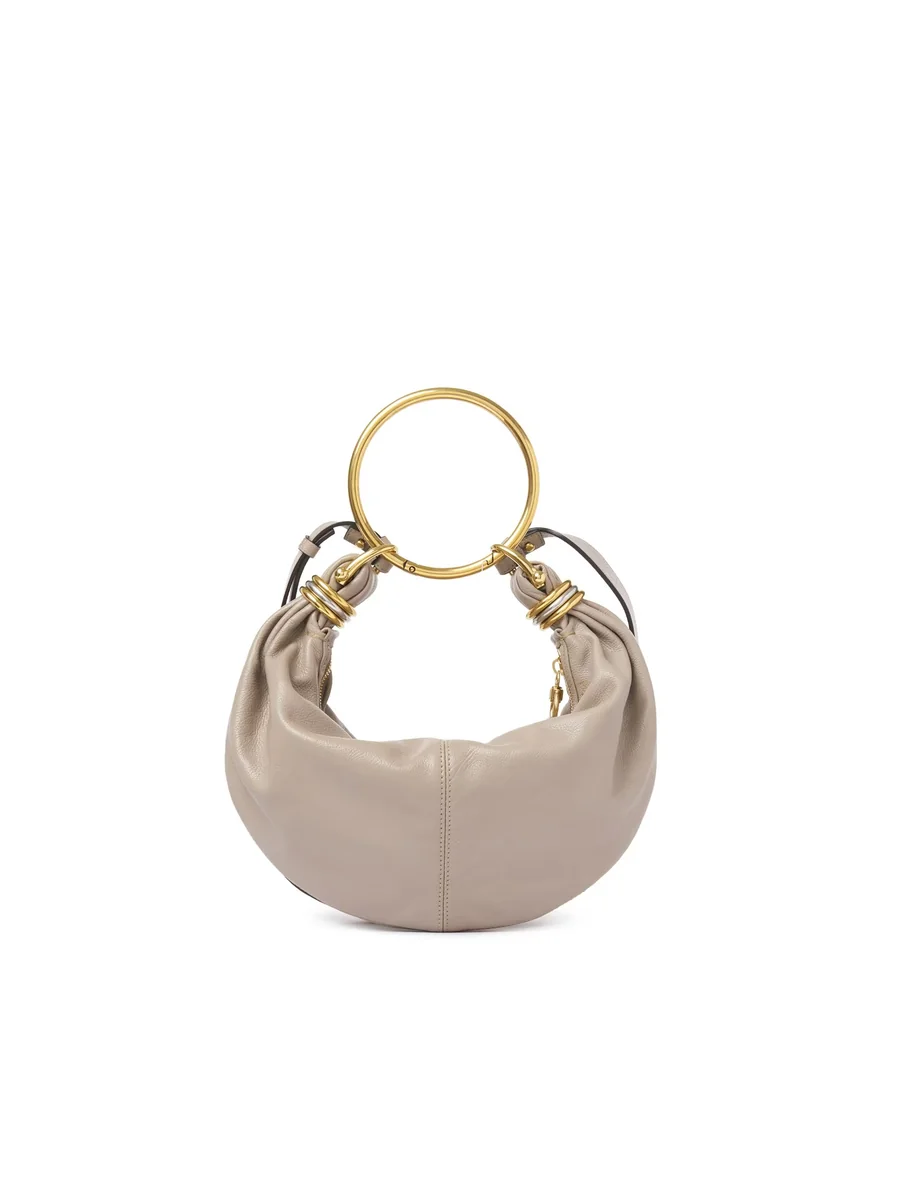 끌로에 그레인드 가죽 스몰 Bracelet Hobo Bag Motty Grey 제품 사진