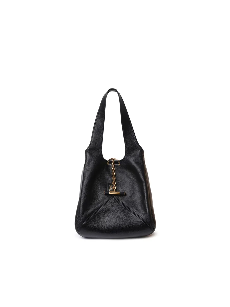 끌로에 그레인드 가죽 스몰 Chloé Balloon 백 Black 제품 사진 끌로에 그레인드 가죽 스몰 Chloé Balloon 백 Black 제품 사진