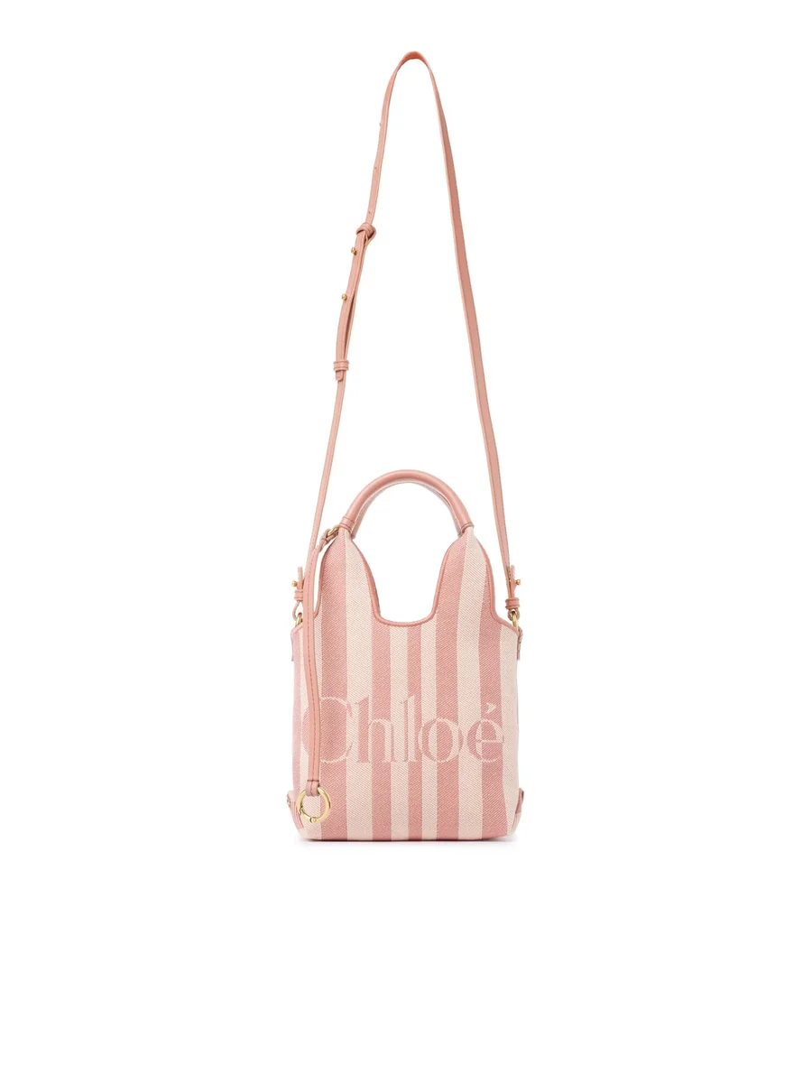 끌로에 자카드 미니 Chloé Stripy 토트백 Nougat 제품 사진
