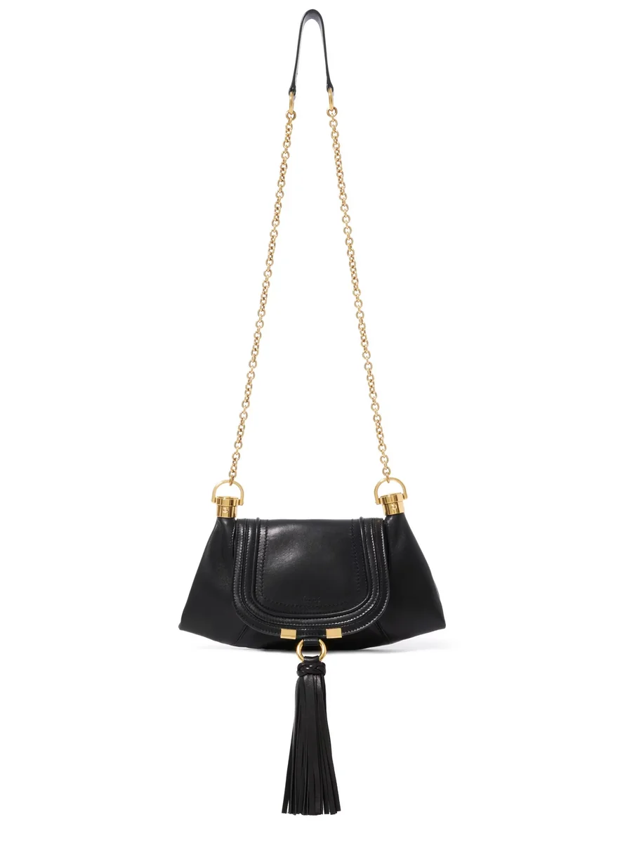 끌로에 소프트 가죽 미니 Marcie Foulard 체인 백 Black 제품 사진 끌로에 소프트 가죽 미니 Marcie Foulard 체인 백 Black 제품 사진