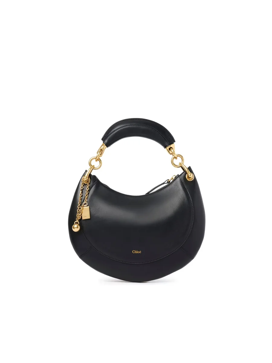 끌로에 소프트 가죽 스몰 Chloé Banana 지퍼 호보 Black 제품 사진 끌로에 소프트 가죽 스몰 Chloé Banana 지퍼 호보 Black 제품 사진