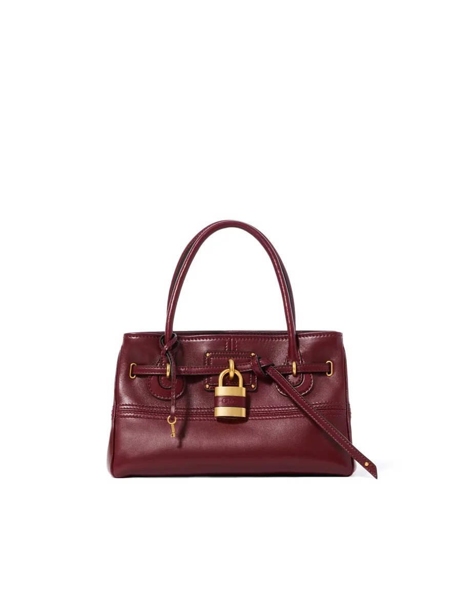끌로에 소프트 가죽 스몰 Paddington Sling 탑 핸들 백 Burnt Red 제품 사진 끌로에 소프트 가죽 스몰 Paddington Sling 탑 핸들 백 Burnt Red 제품 사진