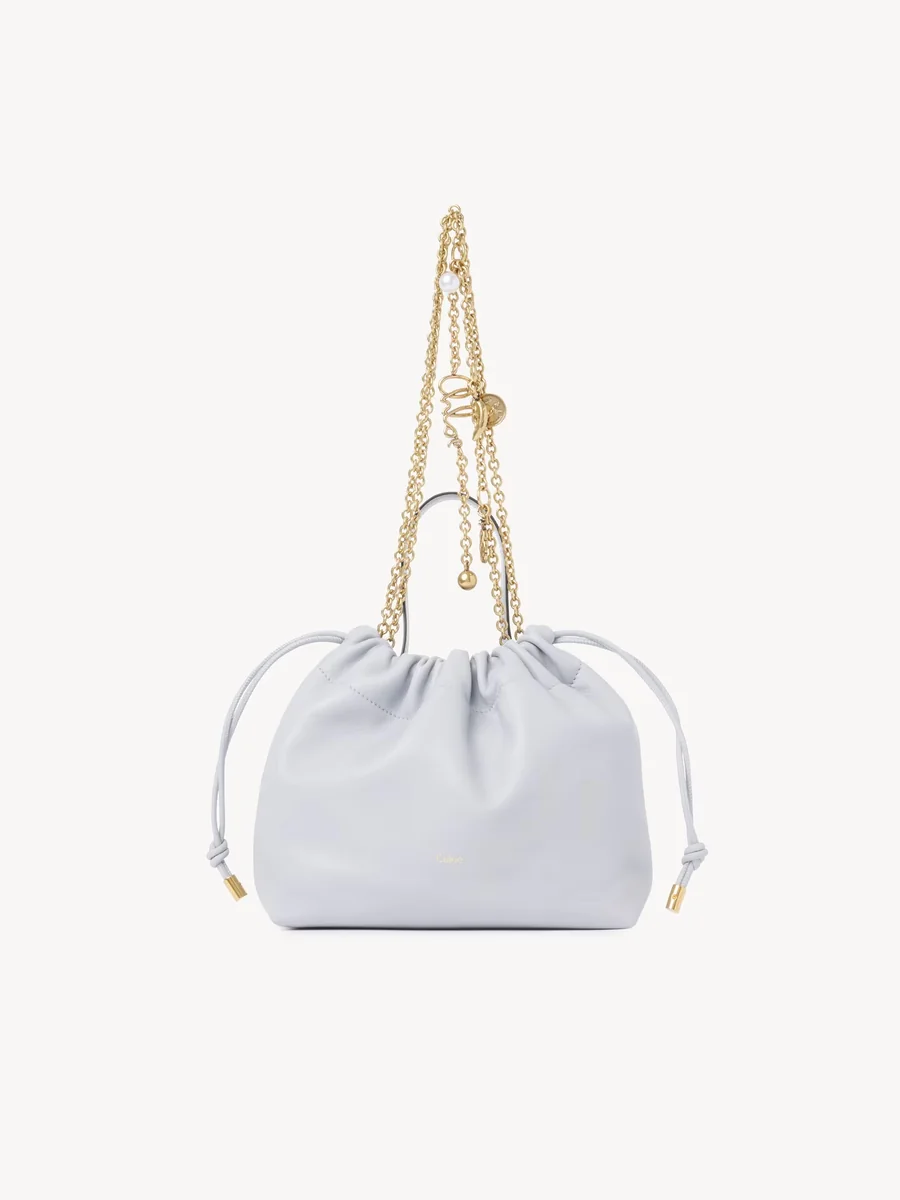 끌로에 소프트 가죽 스몰 Chloé Icons 체인 숄더백 Greyish Blue 제품 사진