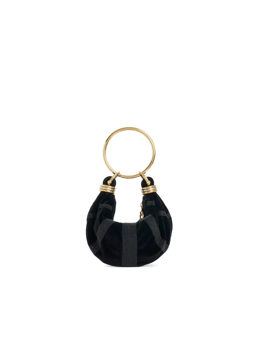 끌로에 스웨이드 가죽 미니 Bracelet Hobo Bag Black 제품 사진 끌로에 스웨이드 가죽 미니 Bracelet Hobo Bag Black 제품 사진