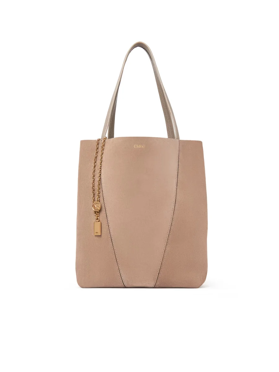 끌로에 스웨이드 가죽 Chloé Spin 토트 백 Motty Grey 제품 사진 끌로에 스웨이드 가죽 Chloé Spin 토트 백 Motty Grey 제품 사진