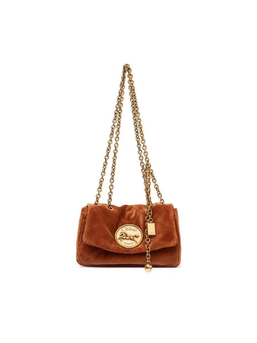 끌로에 벨벳 스몰 Chloé Heritage 숄더백 Clay Brown 제품 사진 끌로에 벨벳 스몰 Chloé Heritage 숄더백 Clay Brown 제품 사진