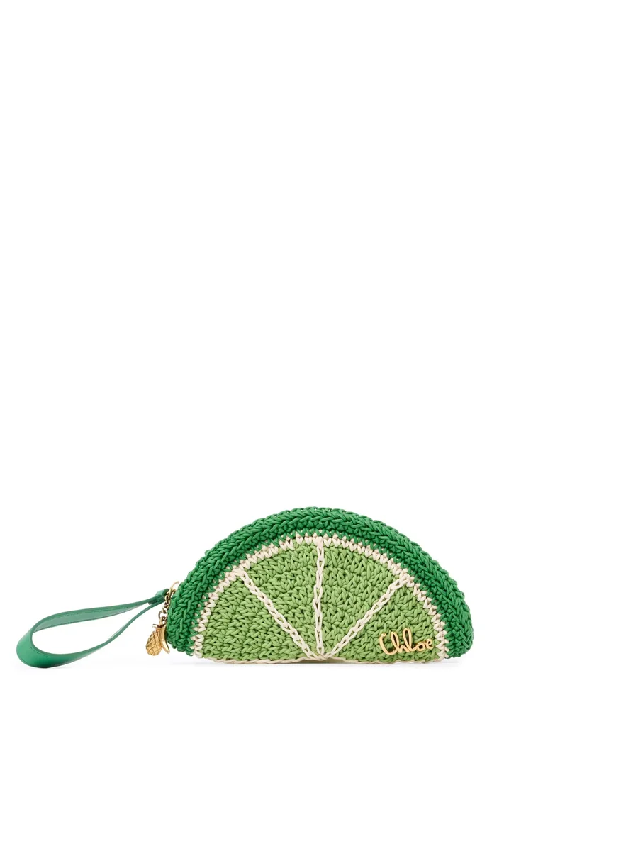 끌로에 왁스드 코드 Chloé Tropicus Lime Slice 파우치 Conifer Green 제품 사진 끌로에 왁스드 코드 Chloé Tropicus Lime Slice 파우치 Conifer Green 제품 사진
